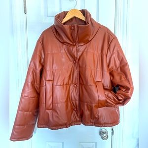Tuckernut “Pomander Place” Faux Leather Jacket, size 2X
